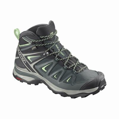 Női Salomon X ULTRA 3 MID GORE-TEX Túrabakancs SA7429510 Zöld